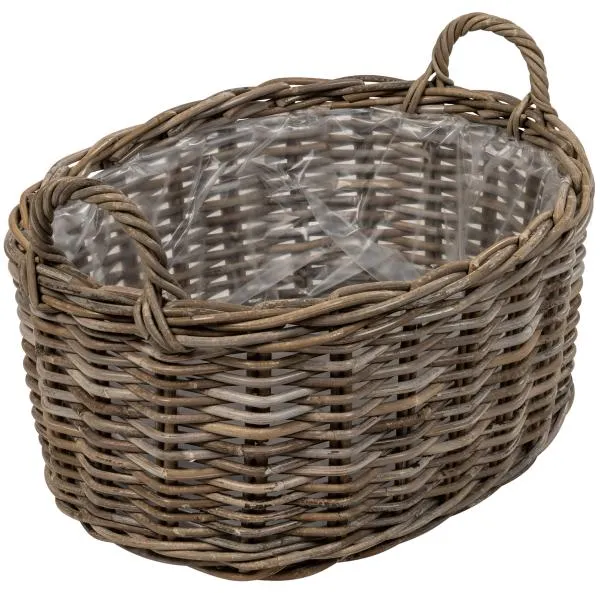Ovaali kori kahvalla 53x40x25cm