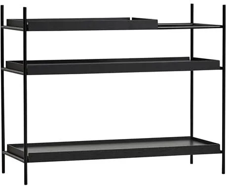 Woud Tray Hylly Matalä Musta/Musta